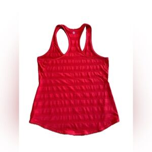 Athleta Red Heathered Racer Back Tank Top 982780 Large